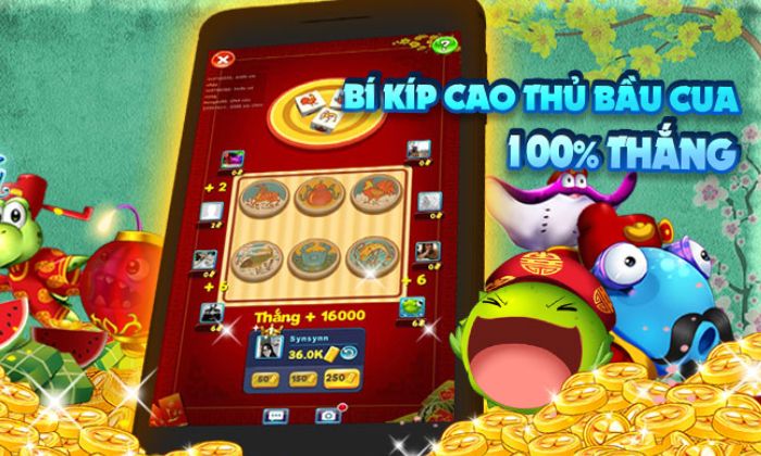 chơi bầu cua trên điện thoại